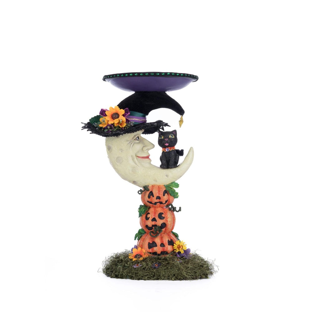 Jacks and Cats Moon Pillar Candle Holder by Katherine's Collection