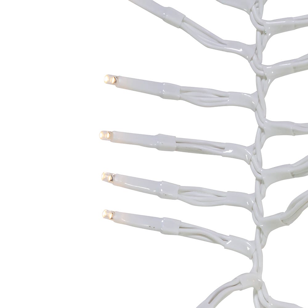 1000-Light Warm White LED White Wire Cluster Garland
