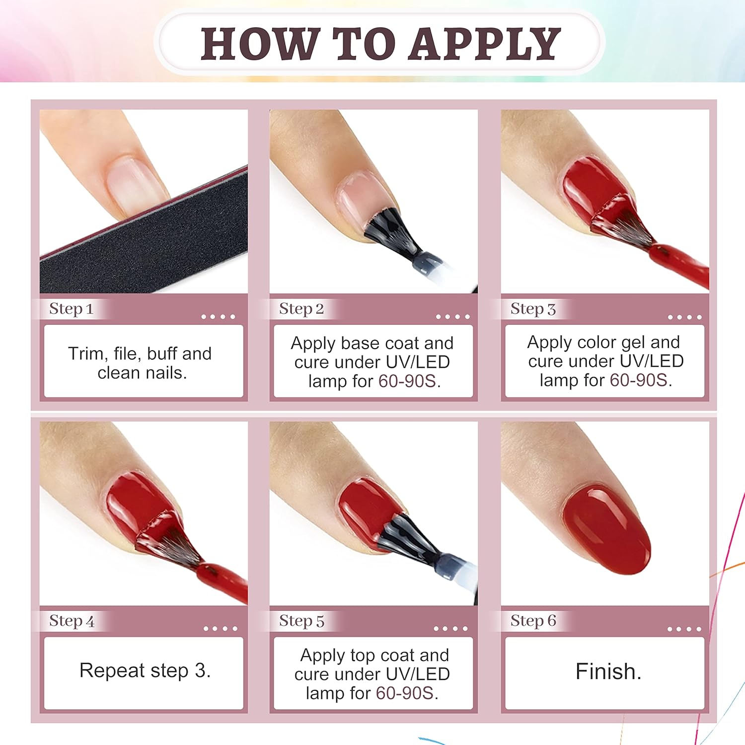 JODSONE 36 PCS Gel Nail Polish Set-32 Colors Gel Polish Kit Base Coat Glossy Matte and Glitter Top Coat Nail Polish Set Green Blue Red Pink Collection Gifts for Women