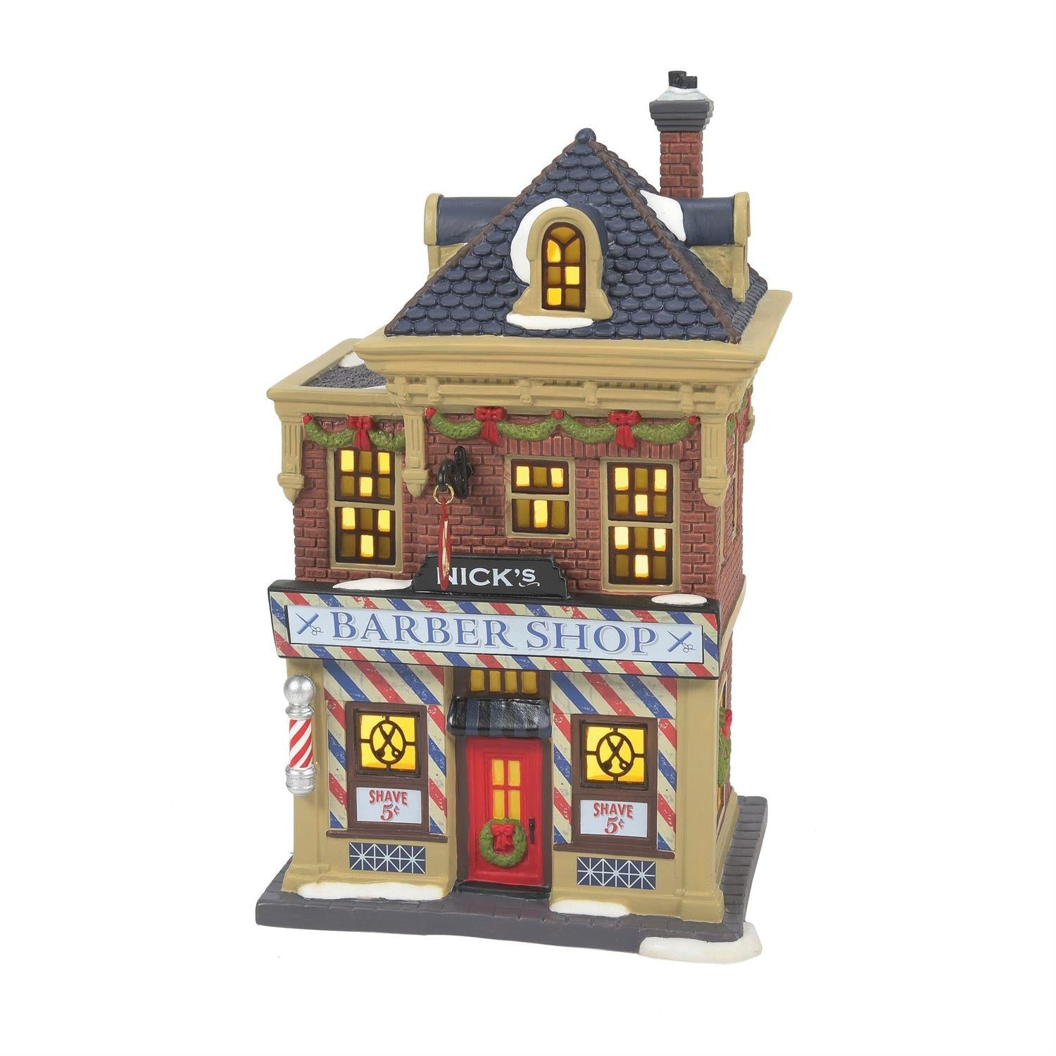 Nick's Barber Shop Lighted Building
