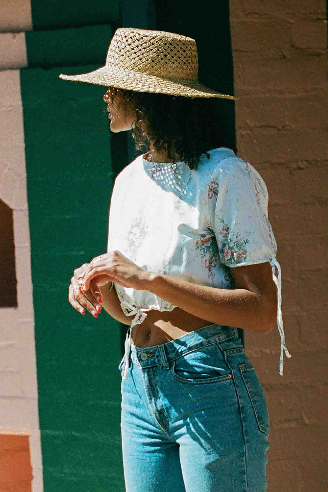 Juniper Top - Vintage Ribbon - One of a kind