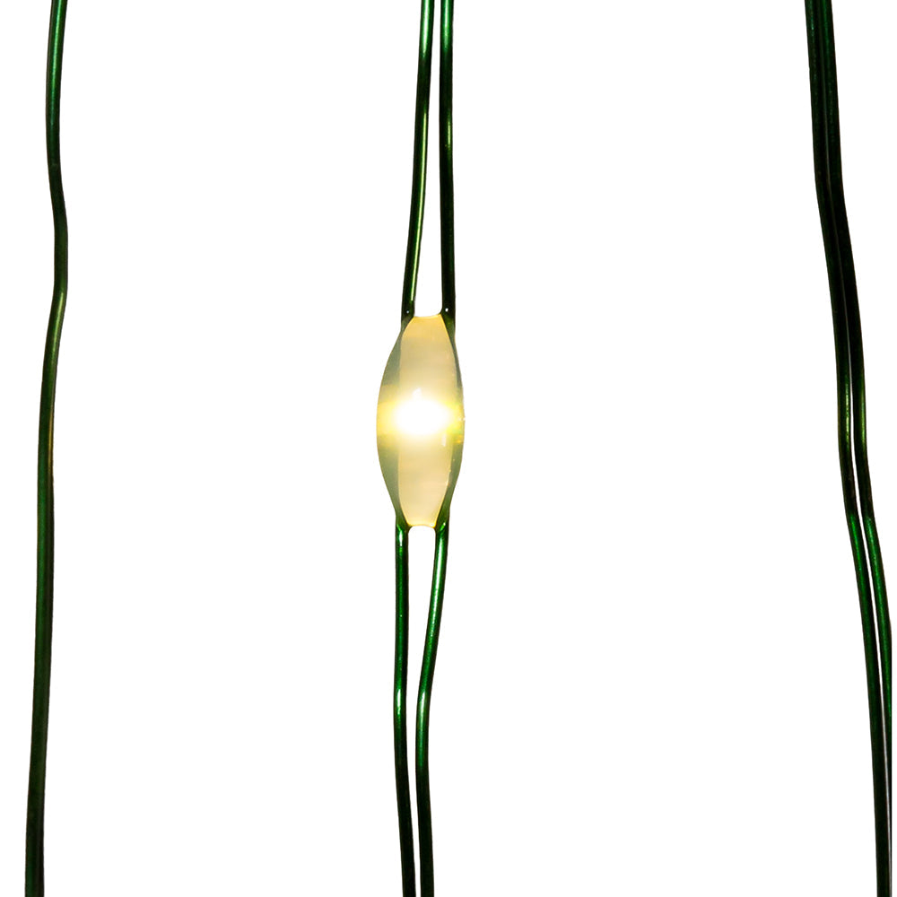 100-Light Battery Operated Warm White Fairy Green Wire Lights