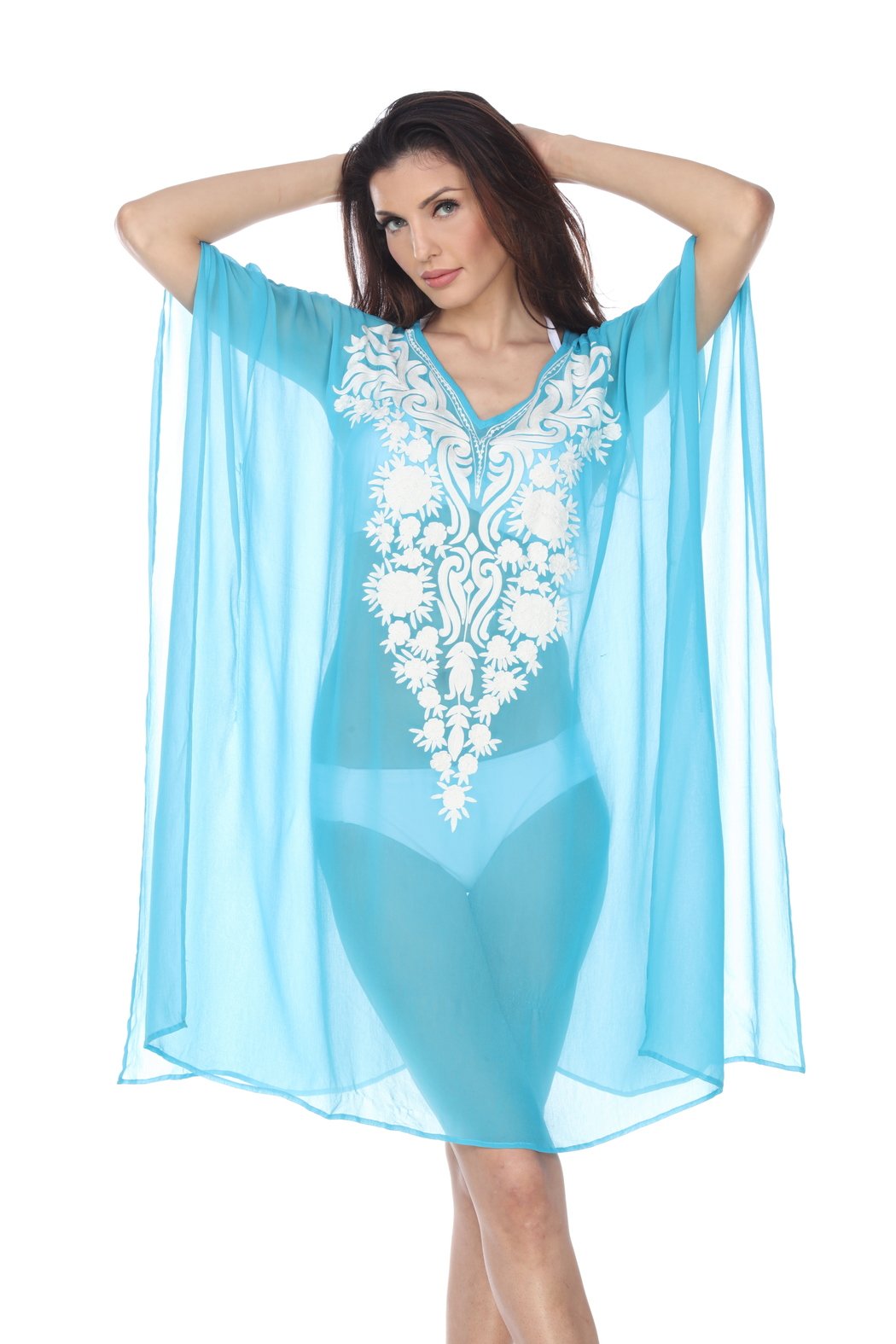 Sheer Embroidered Cover-Up