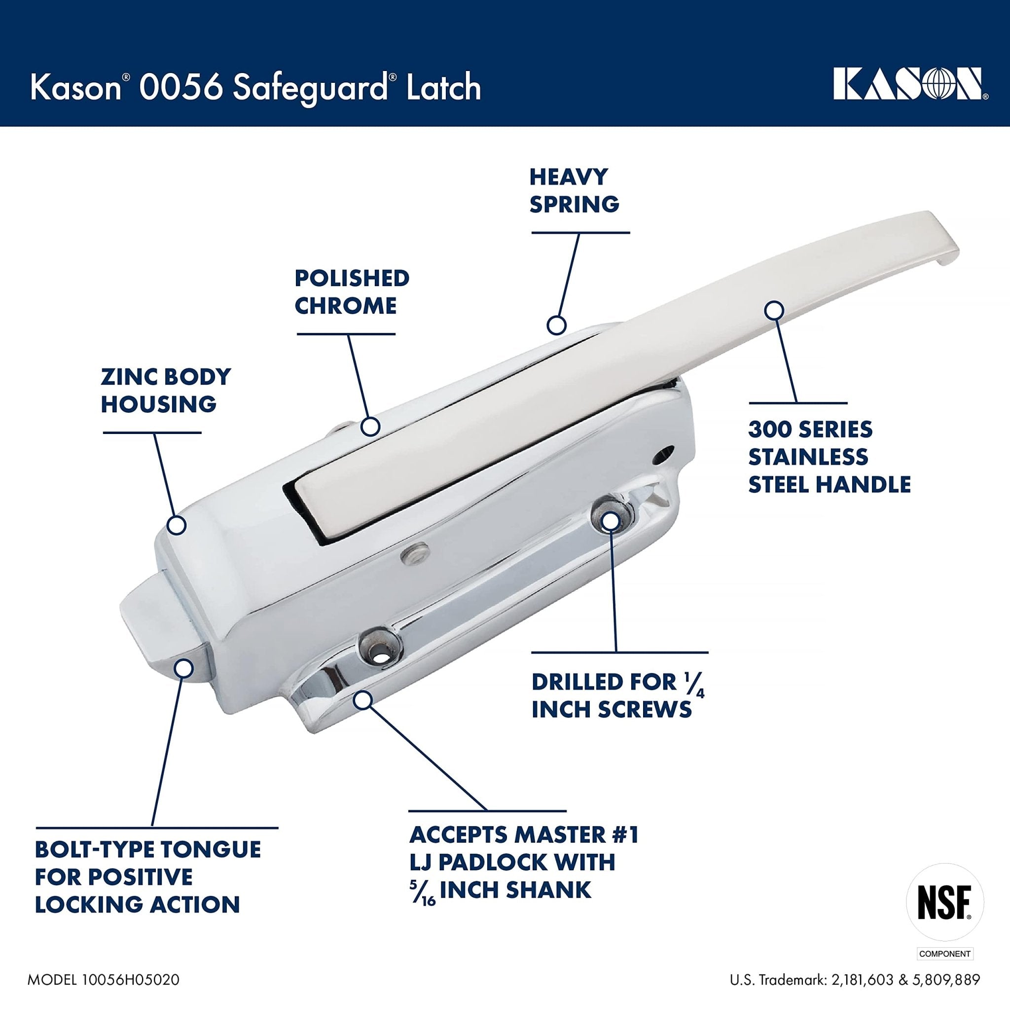 Kason 0056 Safeguard® Latch (10056L06021)