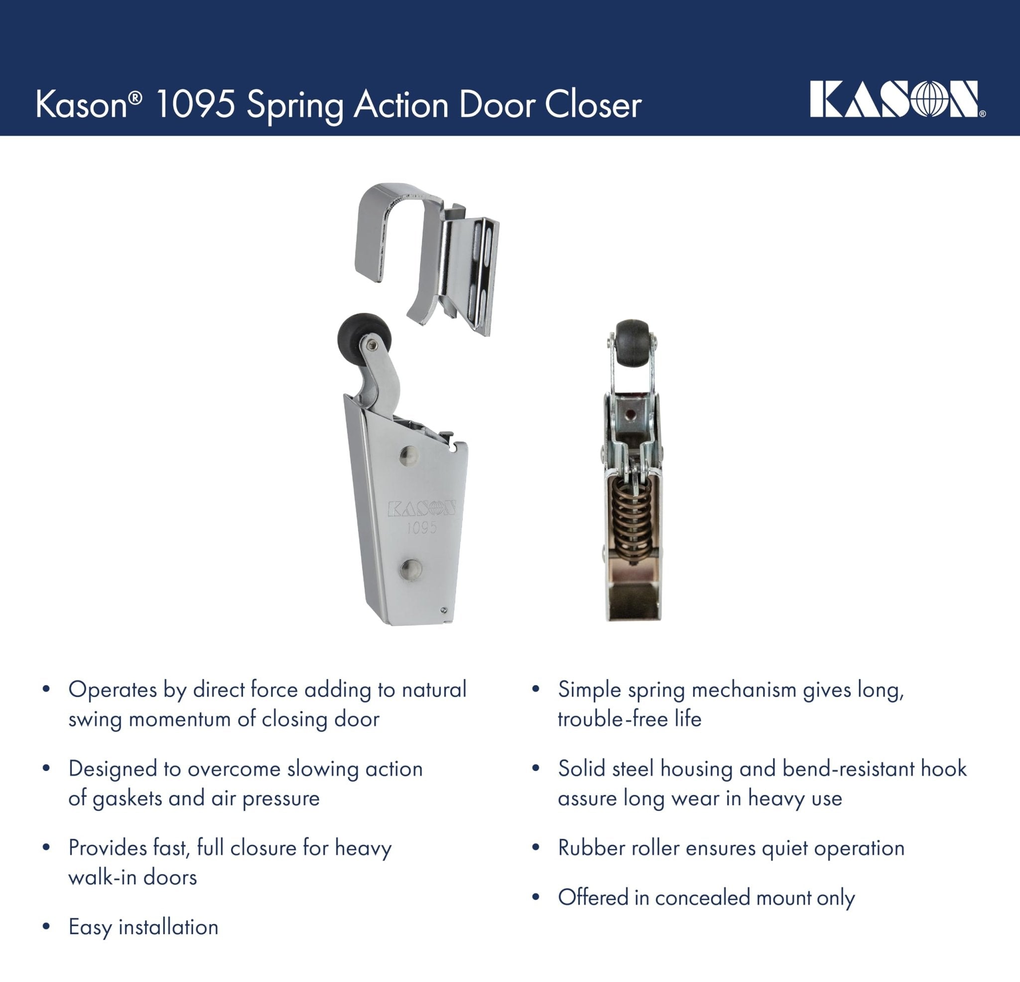 Kason 1095 Spring Action Door Closer, 11095000013