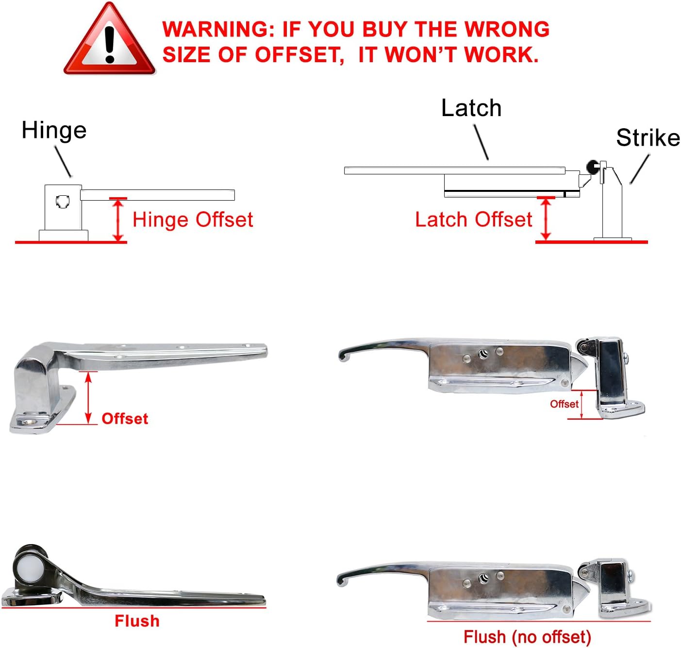 Kason 1248 Series Spring-Assisted Cam-Lift Walk-in Hinge with 1-5/8" Offset Polished Chrome NSF Approved 1248-C158