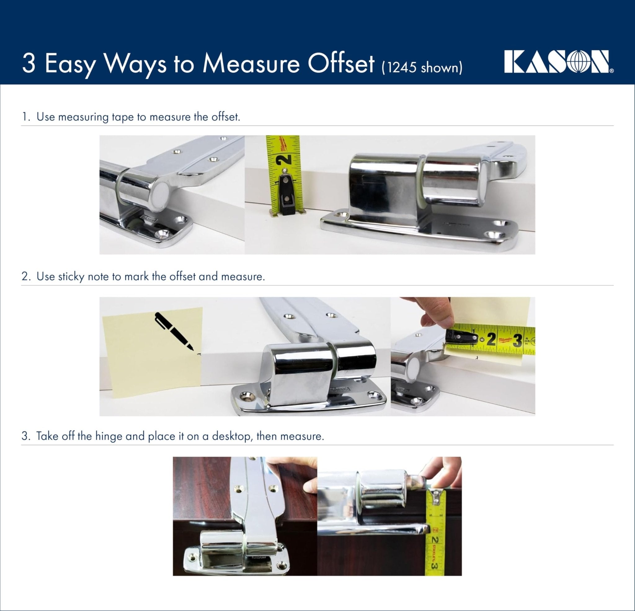 Kason 1248 Spring Assisted Hinge, 1-1/2 Inch Offset, 11248000022