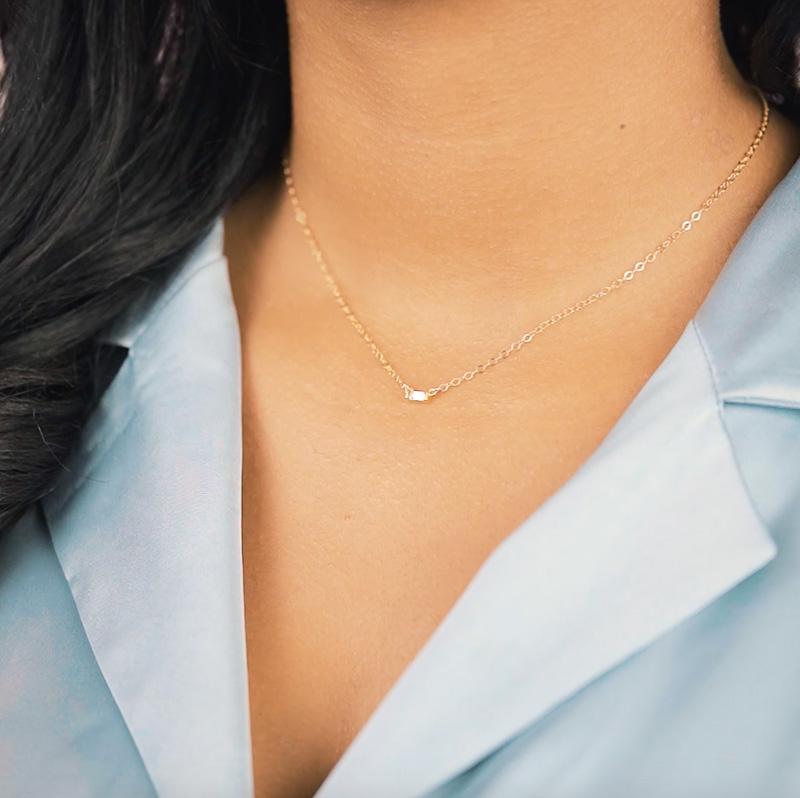 Baguette Necklace