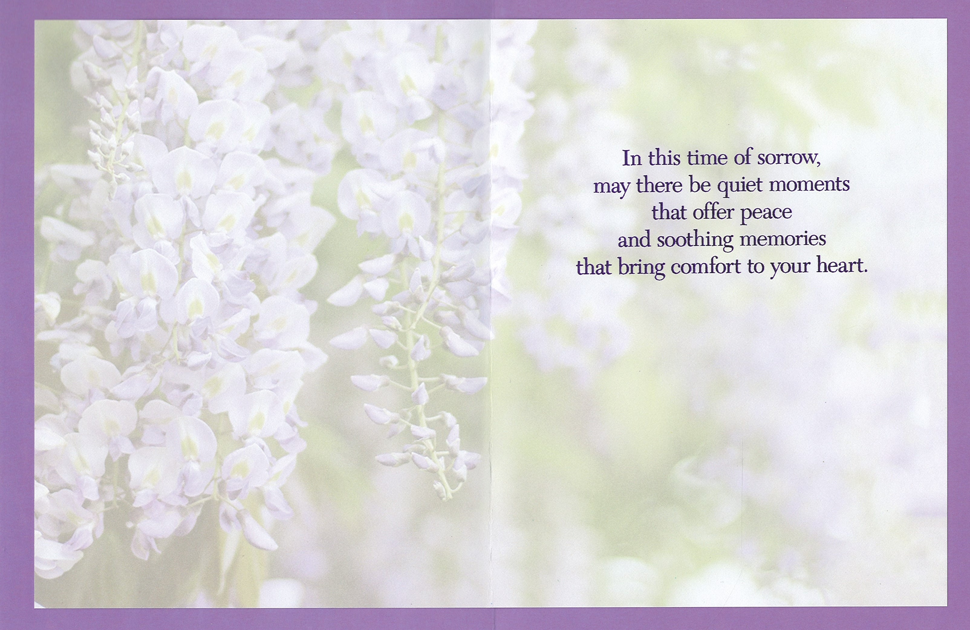 Floral Comfort Sympathy  Card