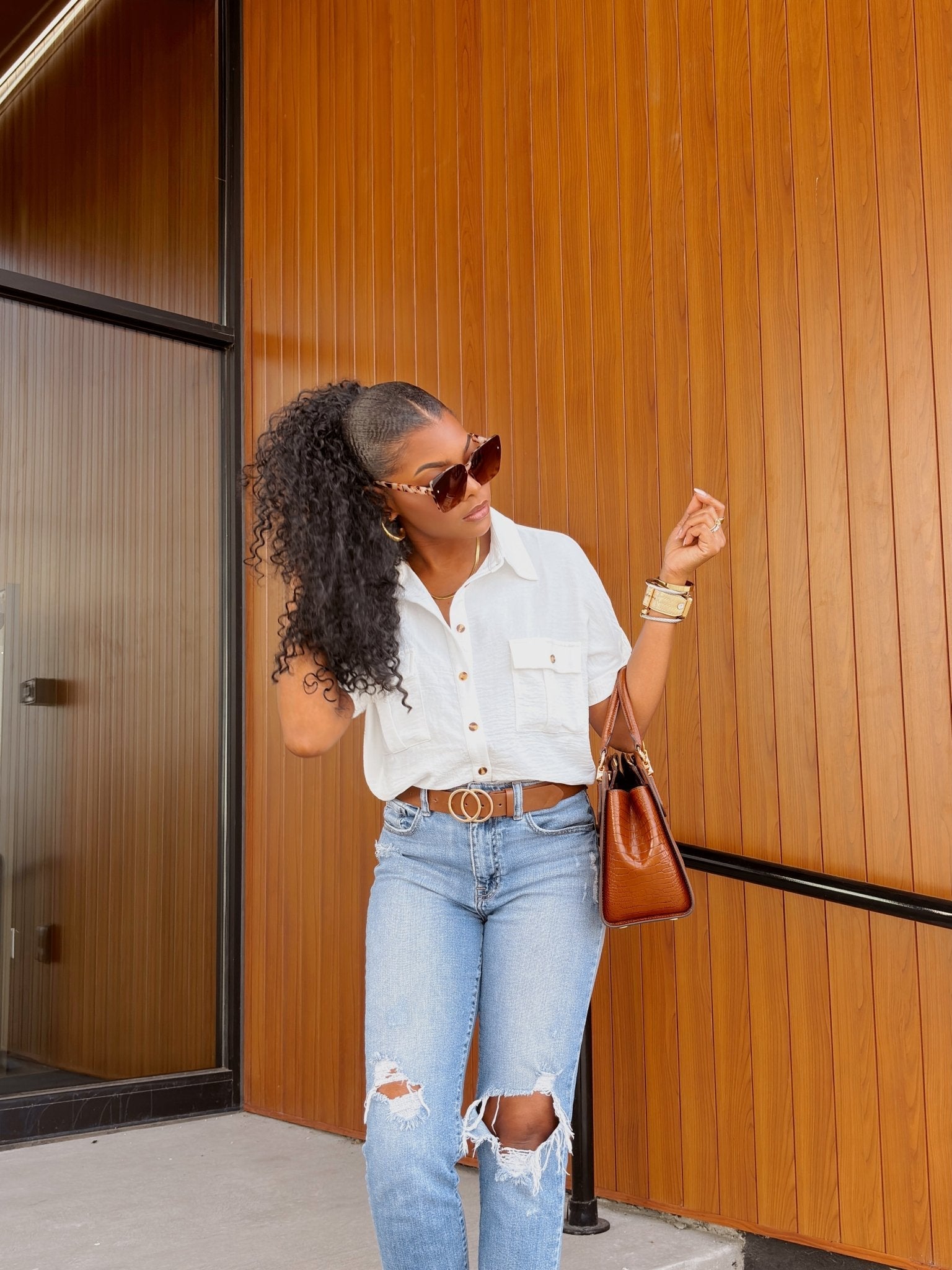 Keep It Simple White Button Down Shirt