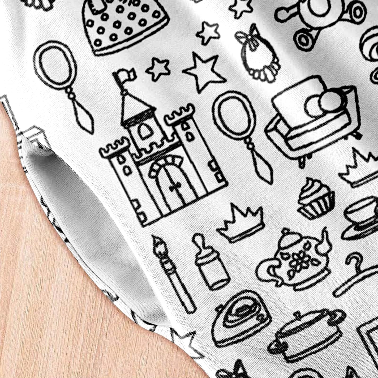 Kid DIY Hand Painted Homewear Jumpsuit Sleeveless Romper Outfits Pants Clothes for Boy and Girl Can Play with and Wear