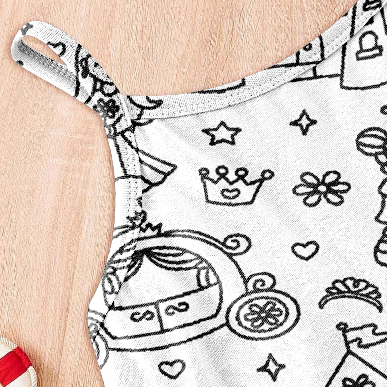 Kid DIY Hand Painted Homewear Jumpsuit Sleeveless Romper Outfits Pants Clothes for Boy and Girl Can Play with and Wear