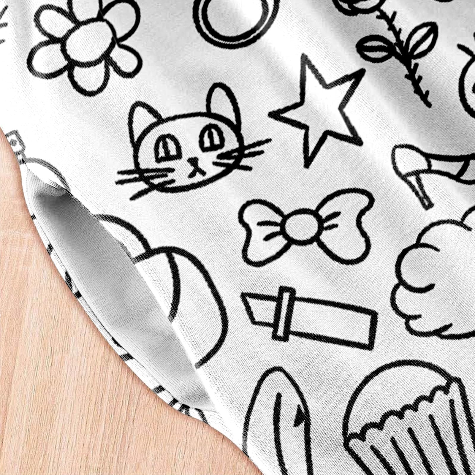 Kid DIY Hand Painted Homewear Jumpsuit Sleeveless Romper Outfits Pants Clothes for Boy and Girl Can Play with and Wear