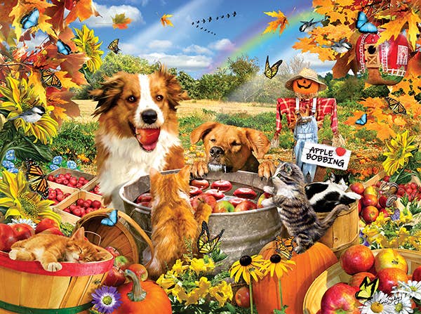 Bobbing For Apple 300 Piece Jigsaw Puzzle