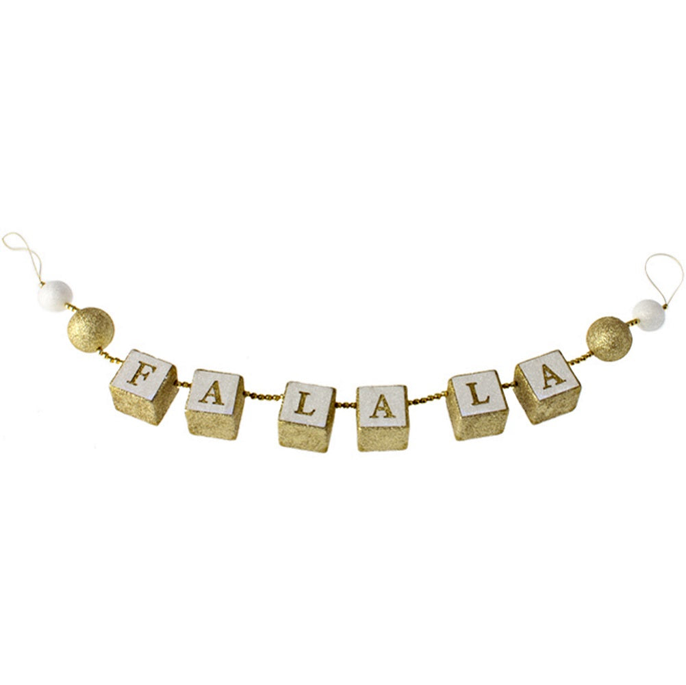 30 inch Fa La La Block Garland