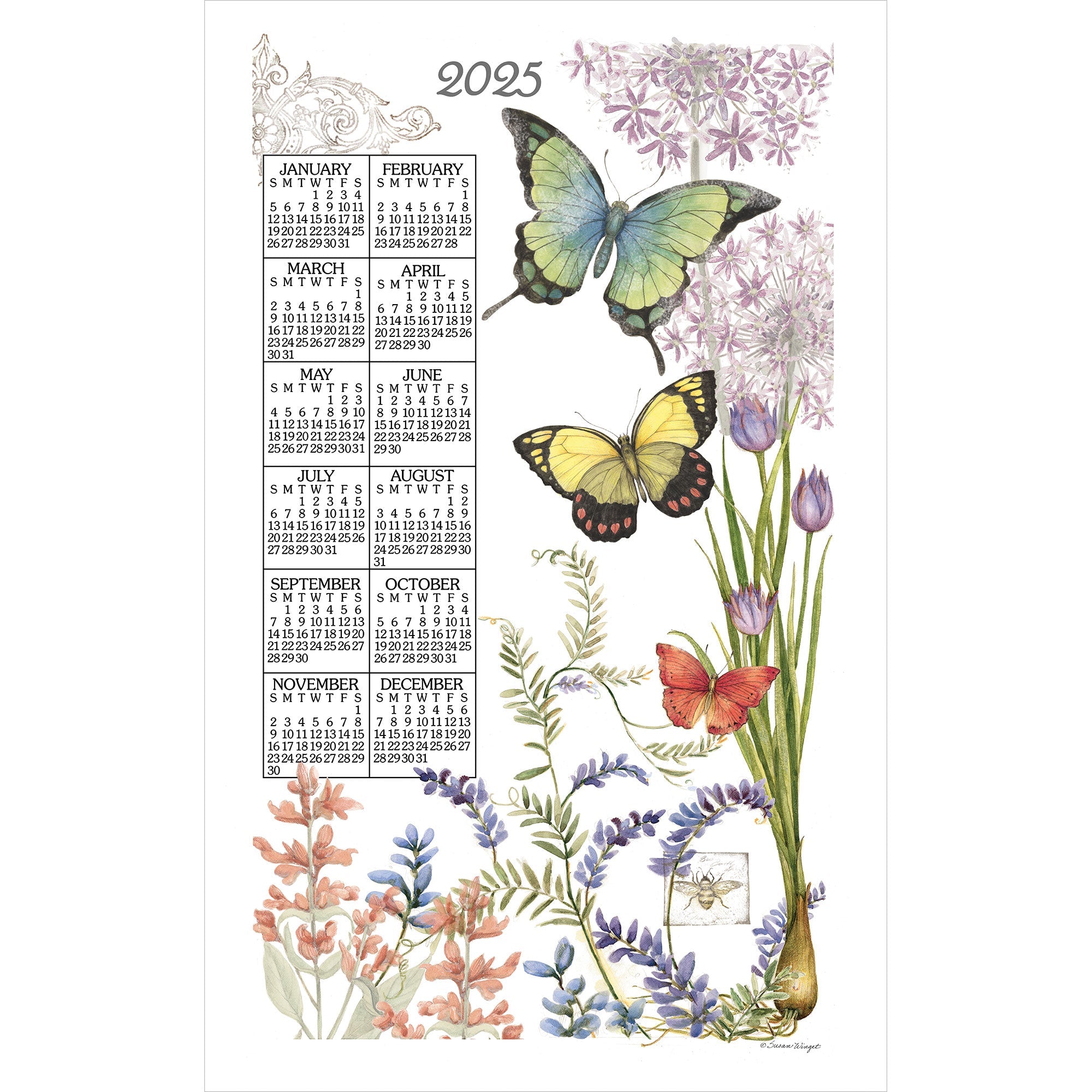 2025 Linen Calendar Towel - Serendipity