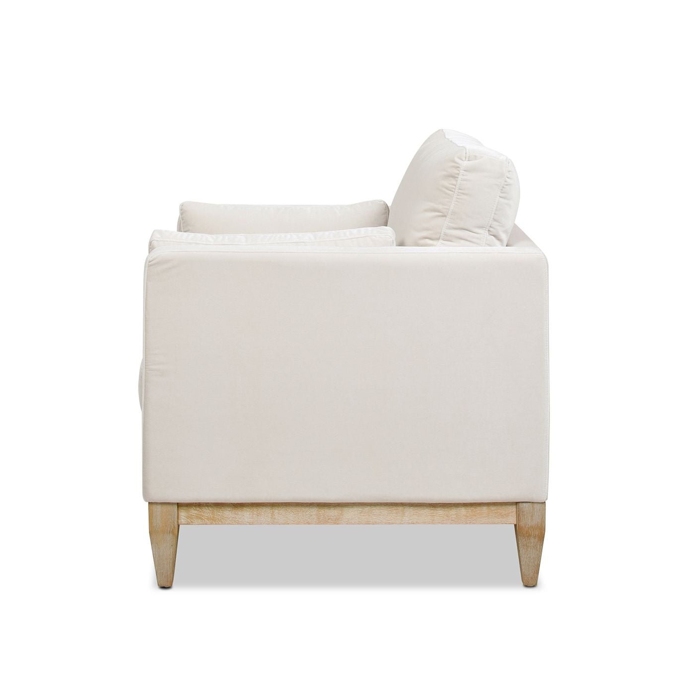 Knox 36" Modern Farmhouse Arm Chair, French beige Performance Velvet
