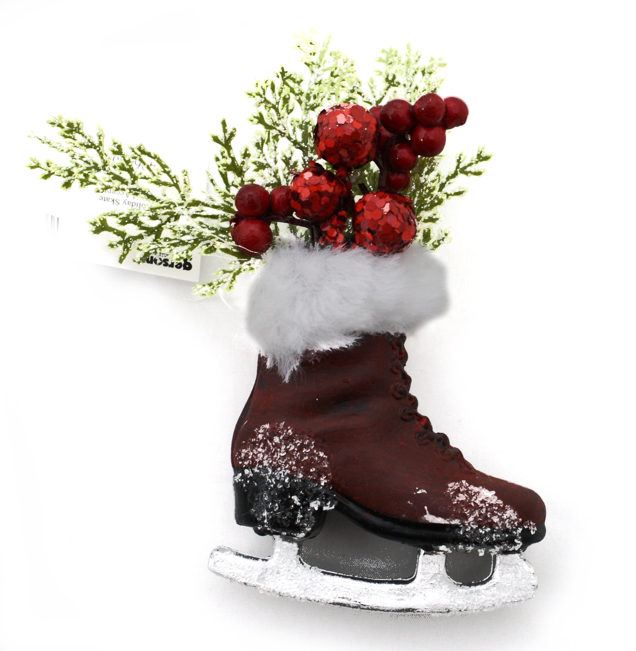 6 Inch Skate with Floral Accent - Sequin Ball