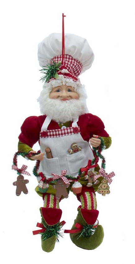 Kringles 18 Inch Hanging Elf - Holding Cookies