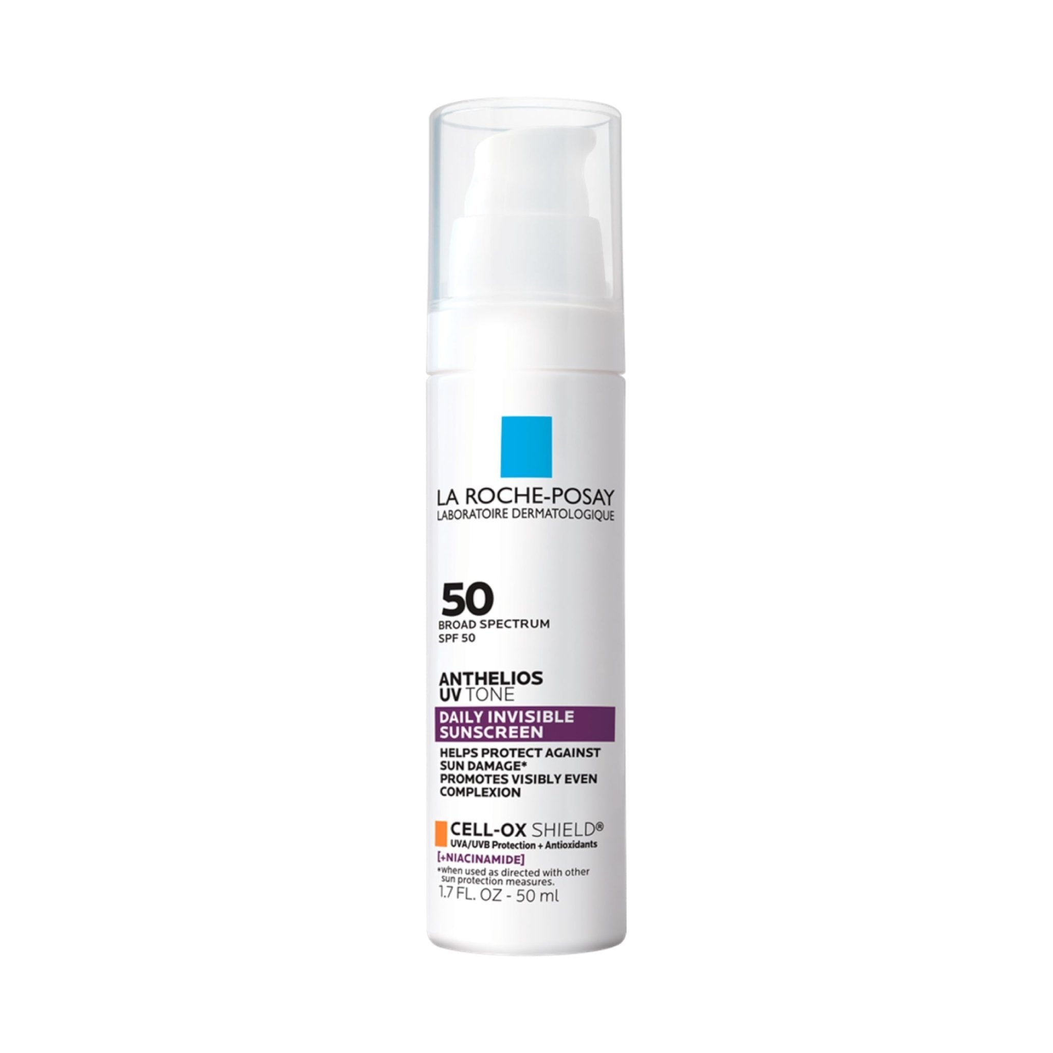 La Roche Posay Anthelios UV Sunscreen SPF 50, Daily Sunscreen for Face in 3 Formulas, UV Tone with Niacinamide, UV Hydra with Hyaluronic Acid, UV Clear with Azelaic Acid, Broad Spectrum Invisible SPF