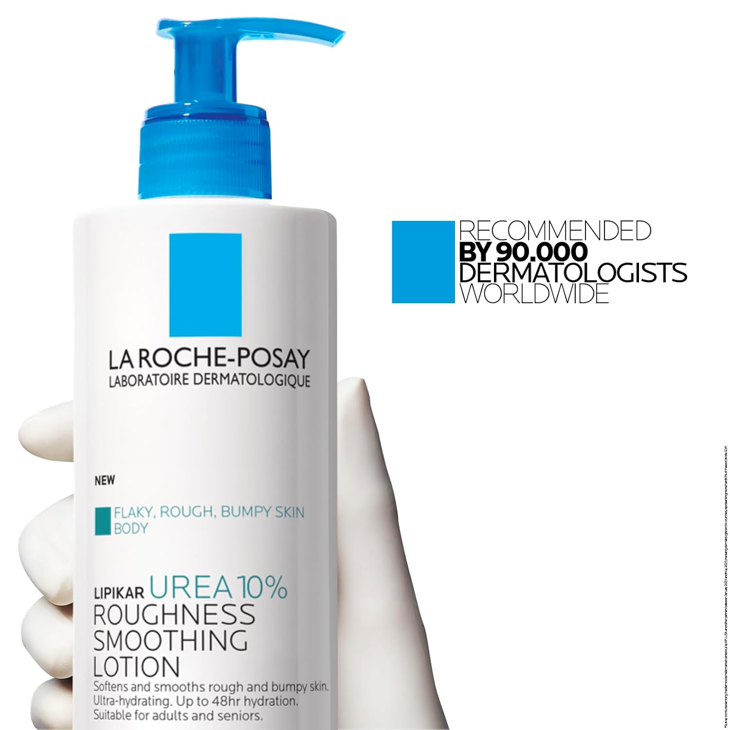 La Roche-Posay Lipikar Urea 10% Roughness Smoothing Lotion, Body Lotion For Dry Skin With 10% Urea + Shea Butter + Allantoin, Rough And Bumpy Skin Lotion, Softens & Smooths Skin With 1 Application