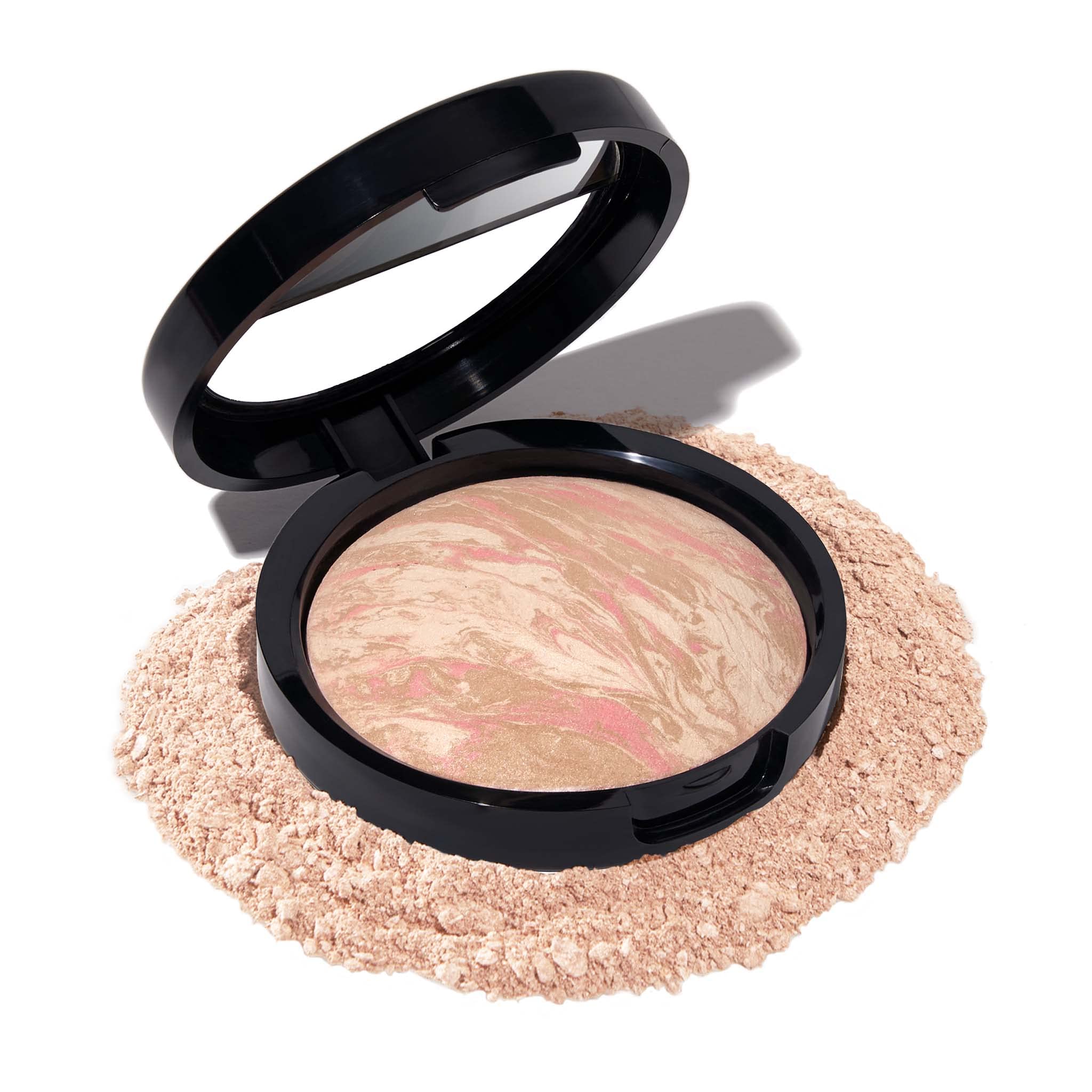 LAURA GELLER NEW YORK Award-Winning Baked Balance-n-Brighten Color Correcting Powder Foundation - Light - Buildable Light to Medium Coverage - Demi-Matte Natural Finish