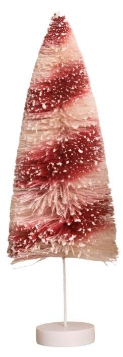 Candy Cane Bottle Brush Trees - 12"