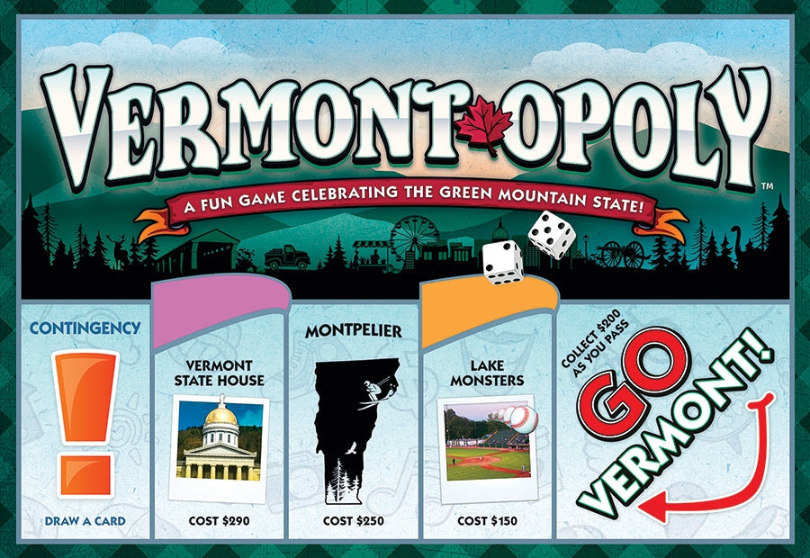 Vermont  Opoly Board Game
