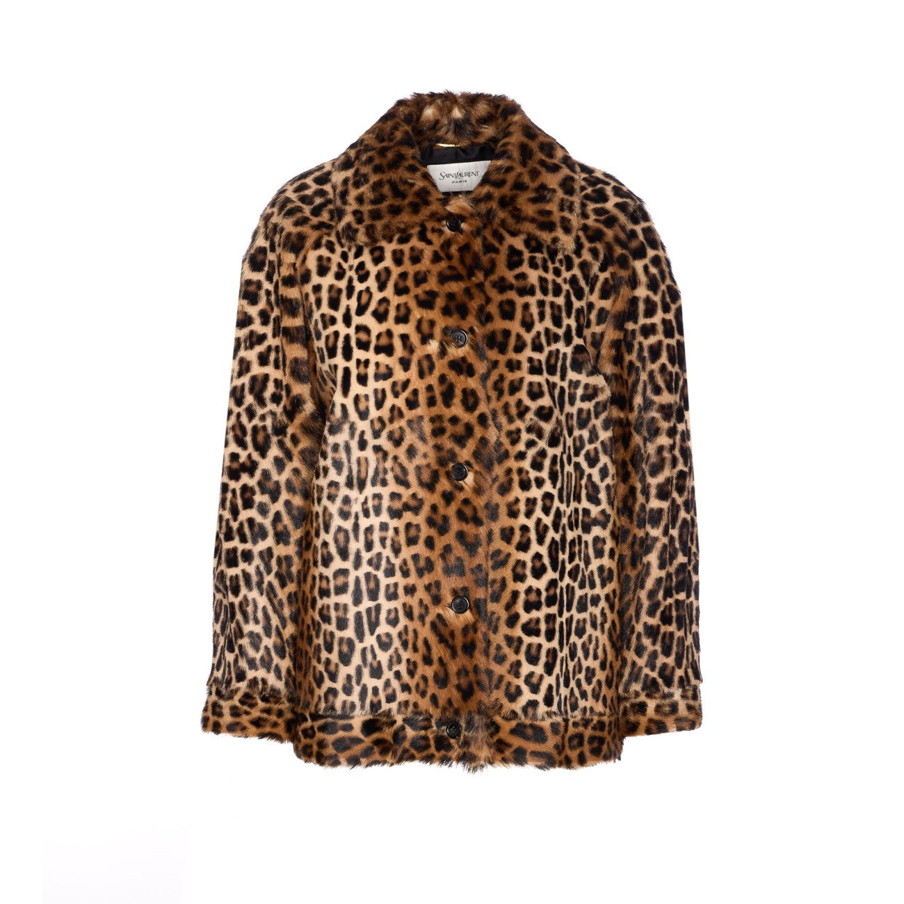 Saint Laurent Women Leopard Print Fur Jacket