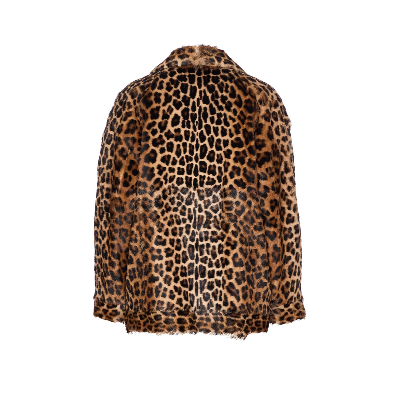 Saint Laurent Women Leopard Print Fur Jacket