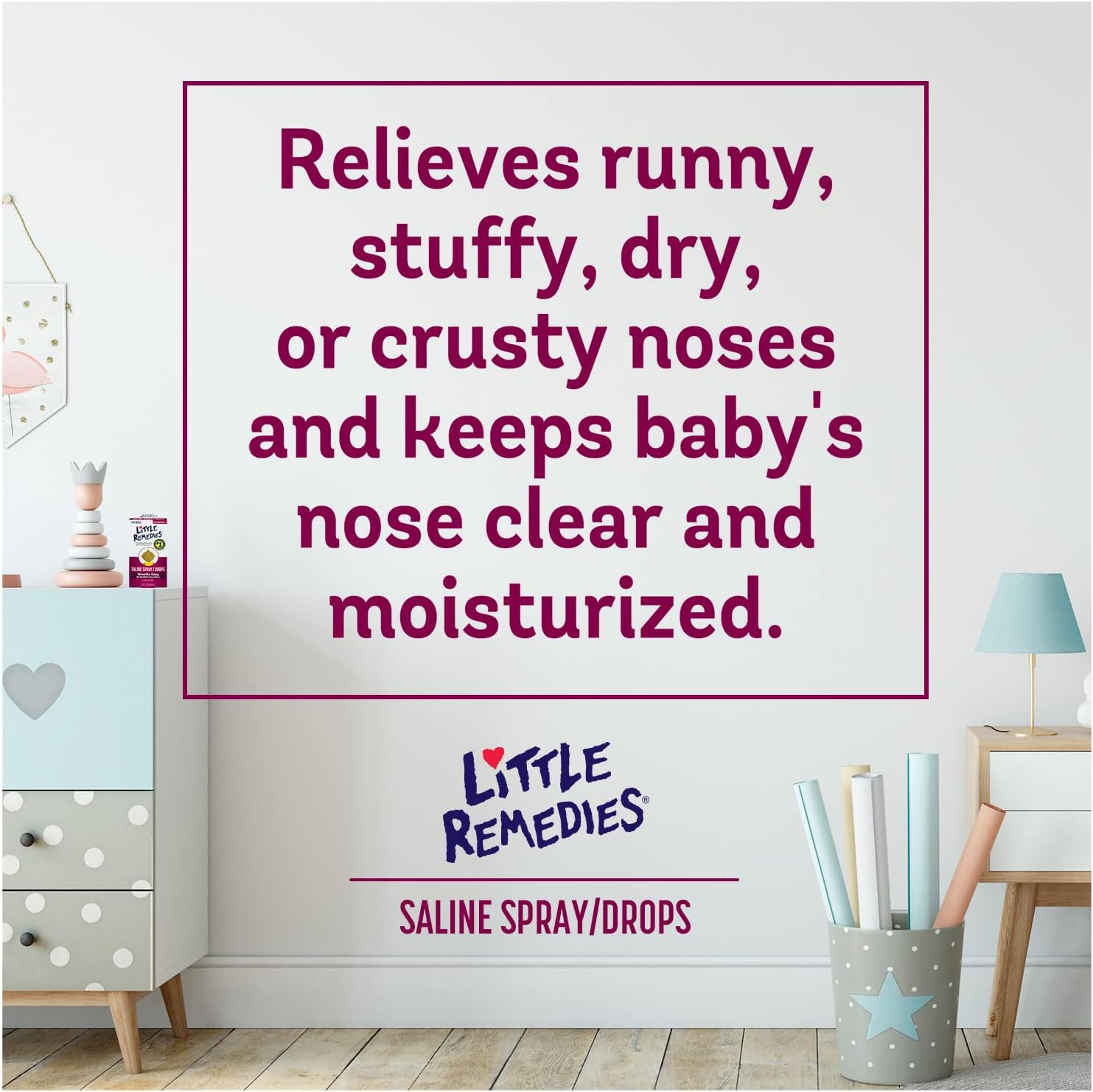 Little Remedies, Saline Nasal Spray and Saline Drops for Baby and Newborn, 0.5 Fl Oz, 3 Pack