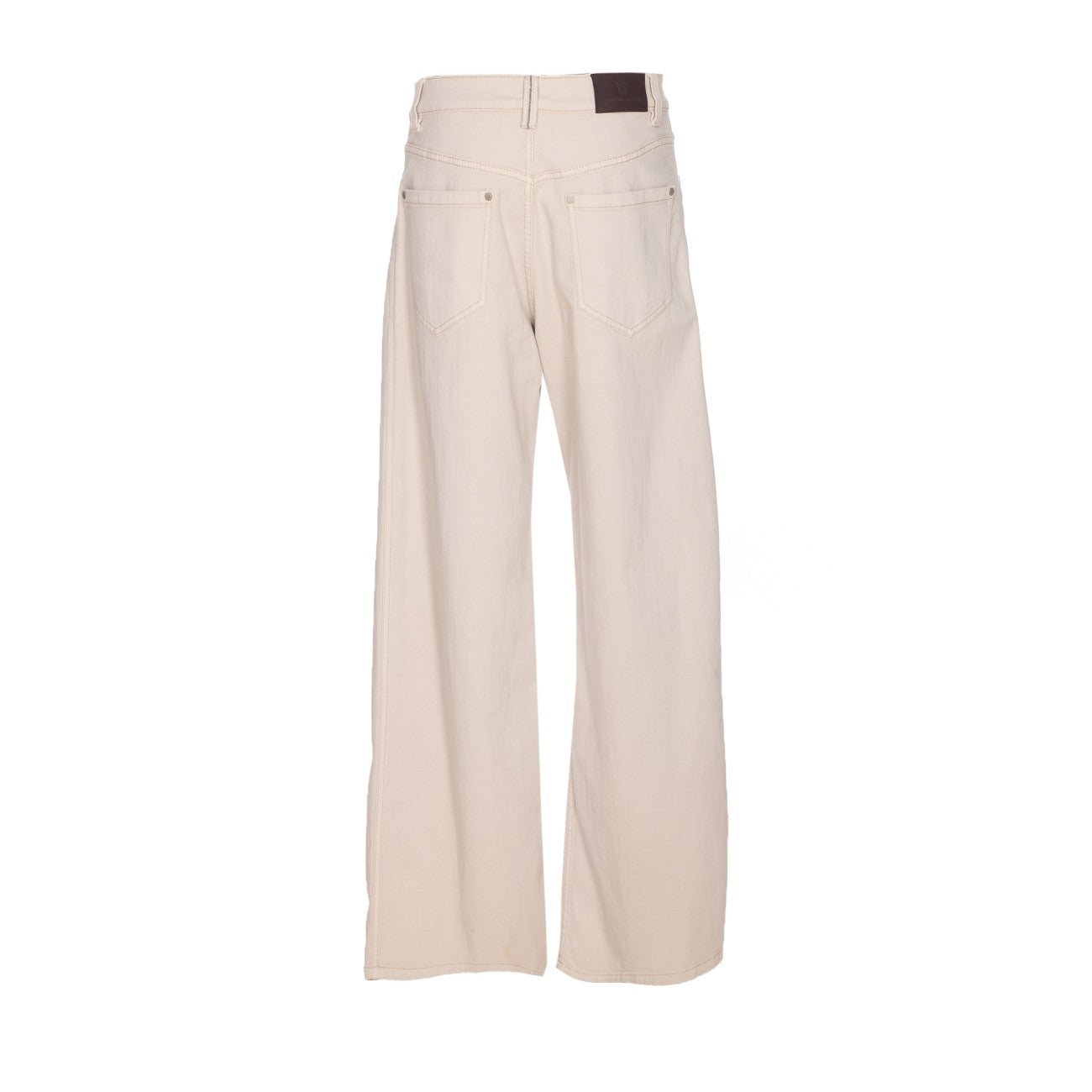Brunello Cucinelli Women Loose Barrel Denim Pants With Monile