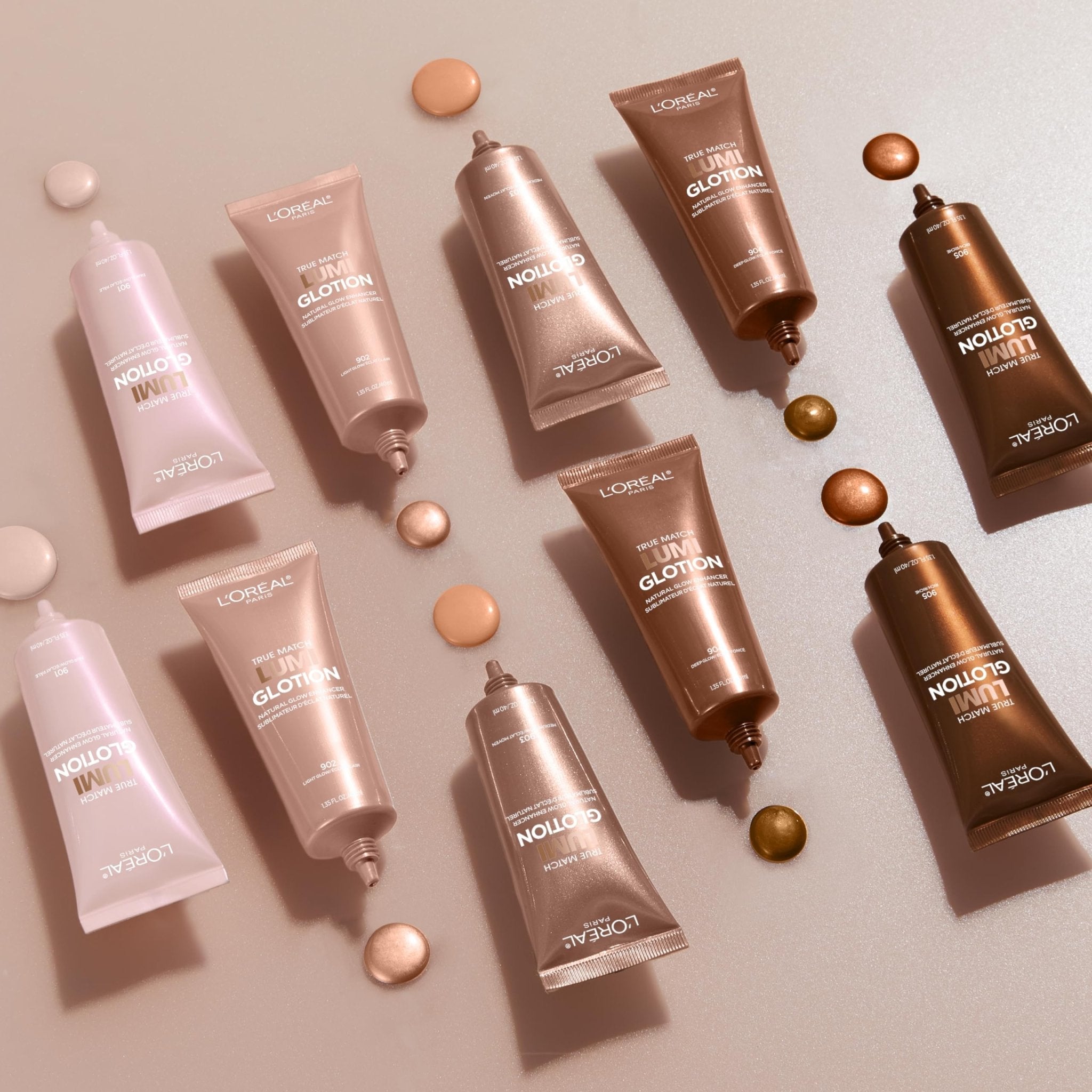 L'Oreal Paris Makeup True Match Lumi Glotion, Natural Glow Enhancer, Illuminator Highlighter, Bronzing Drops For a Sun-Kissed Glow, 902 Light