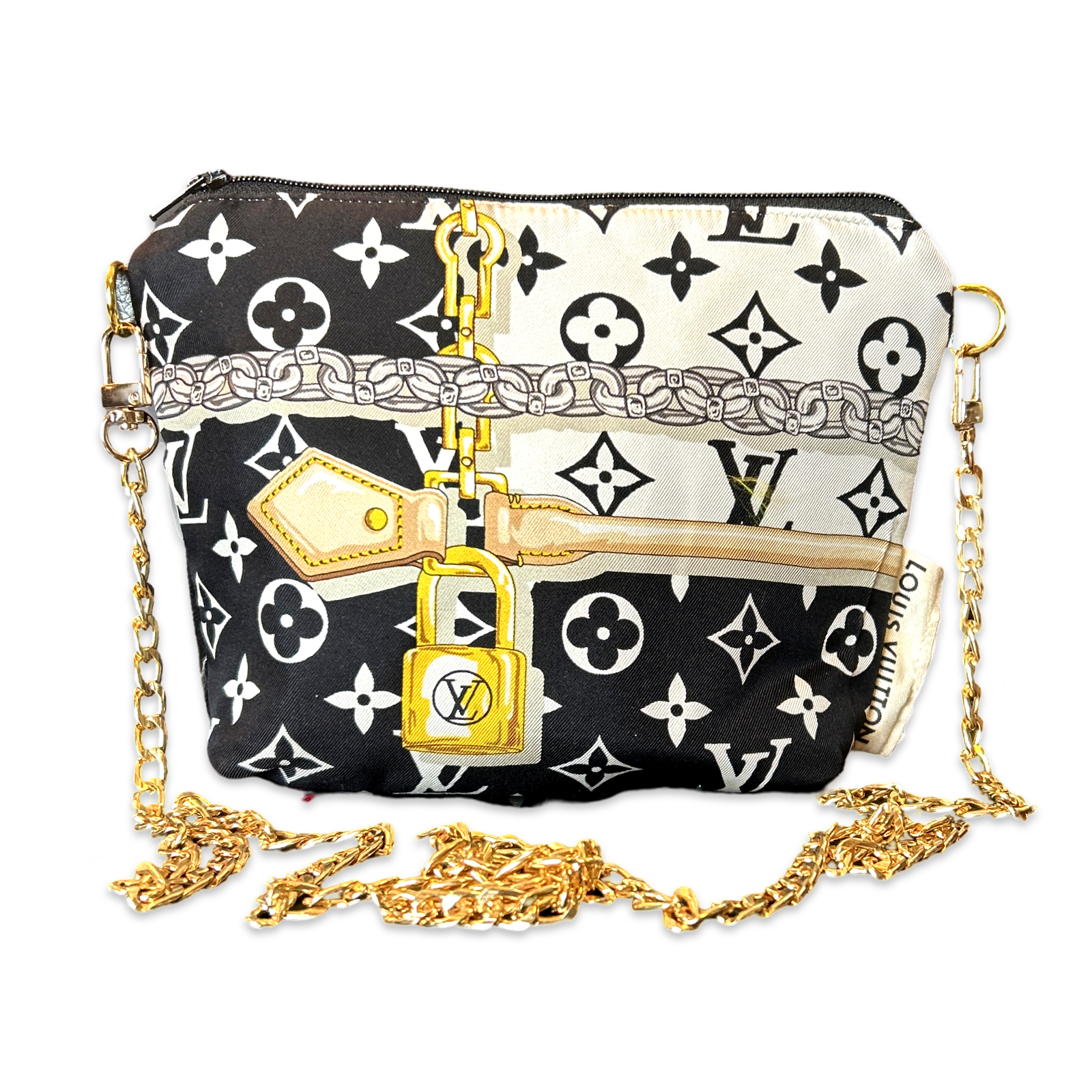 Monogram Vintage Silk Scarf Crossbody Bag