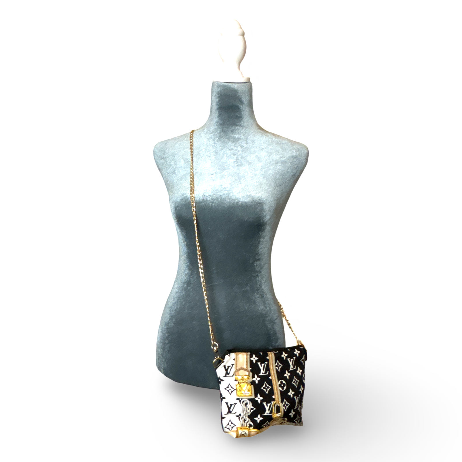 Monogram Vintage Silk Scarf Crossbody Bag