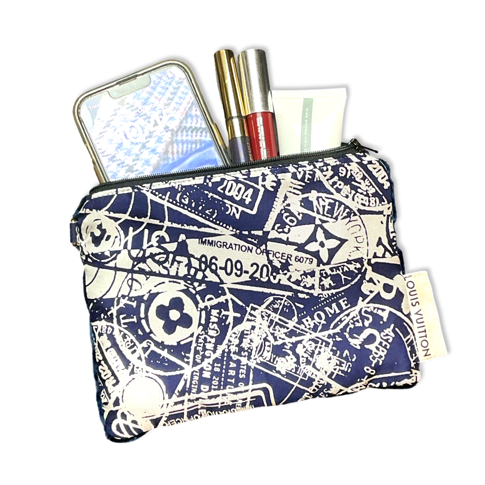 Travel Stamps Vintage Silk Scarf All-Around Bag