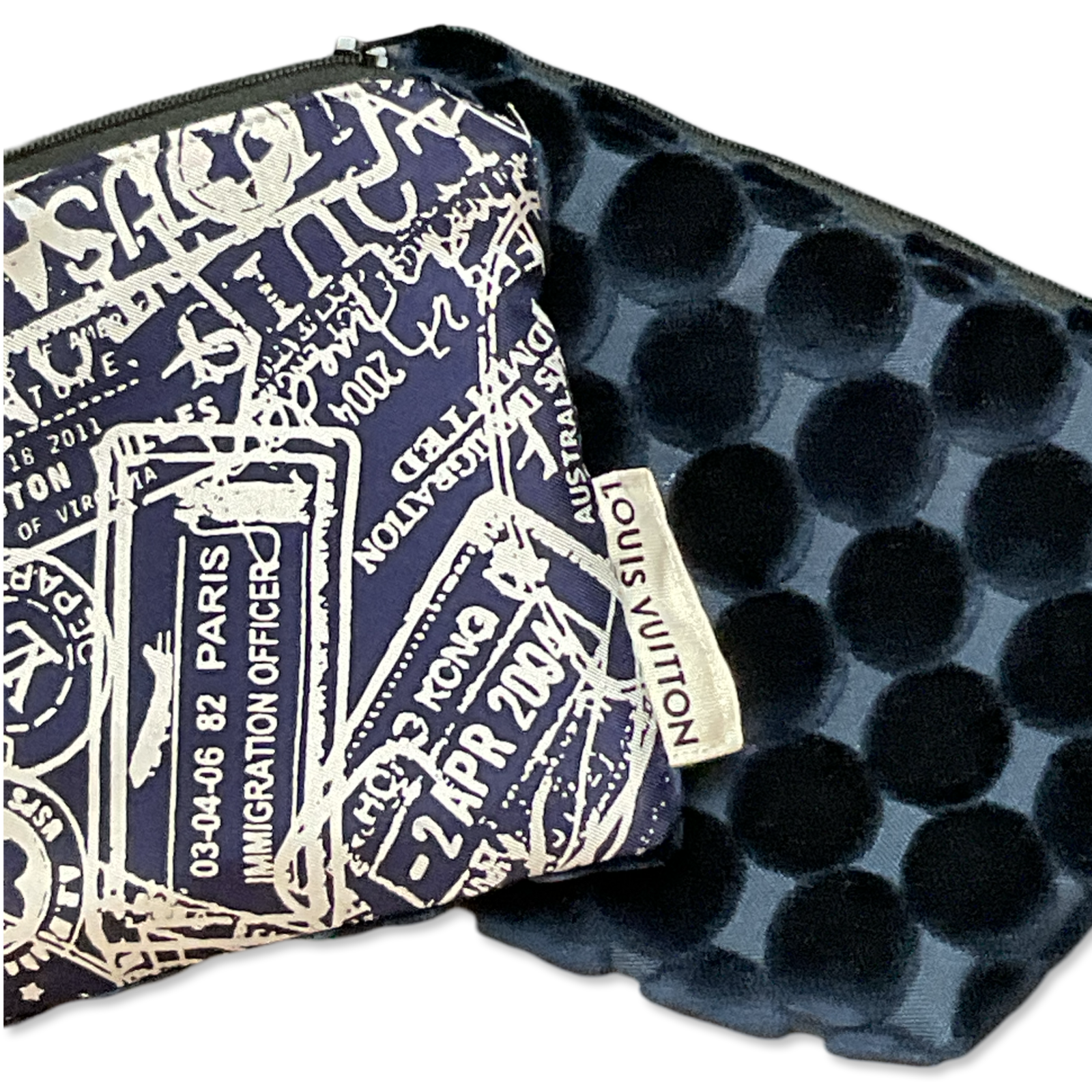Travel Stamps Vintage Silk Scarf Wristlet Bag