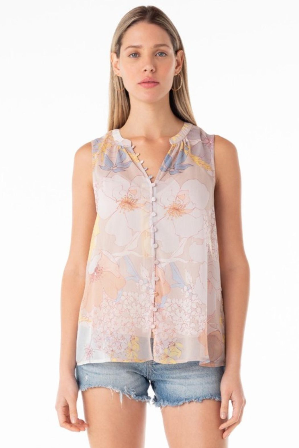 Button-Up Floral Top