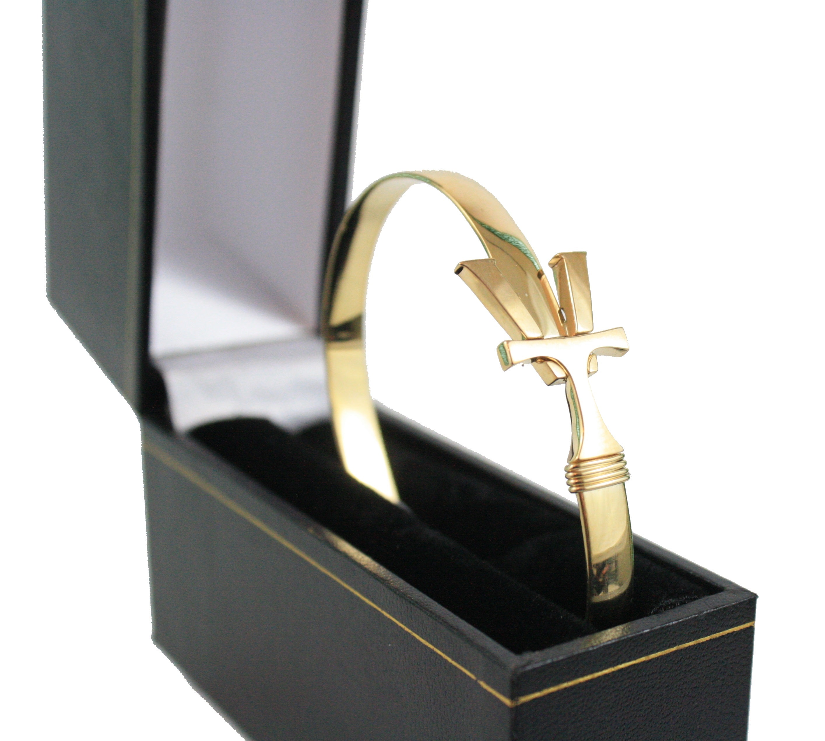 14K Gold Vermont  Hook Bracelet - 6mm Band - 7 Inch