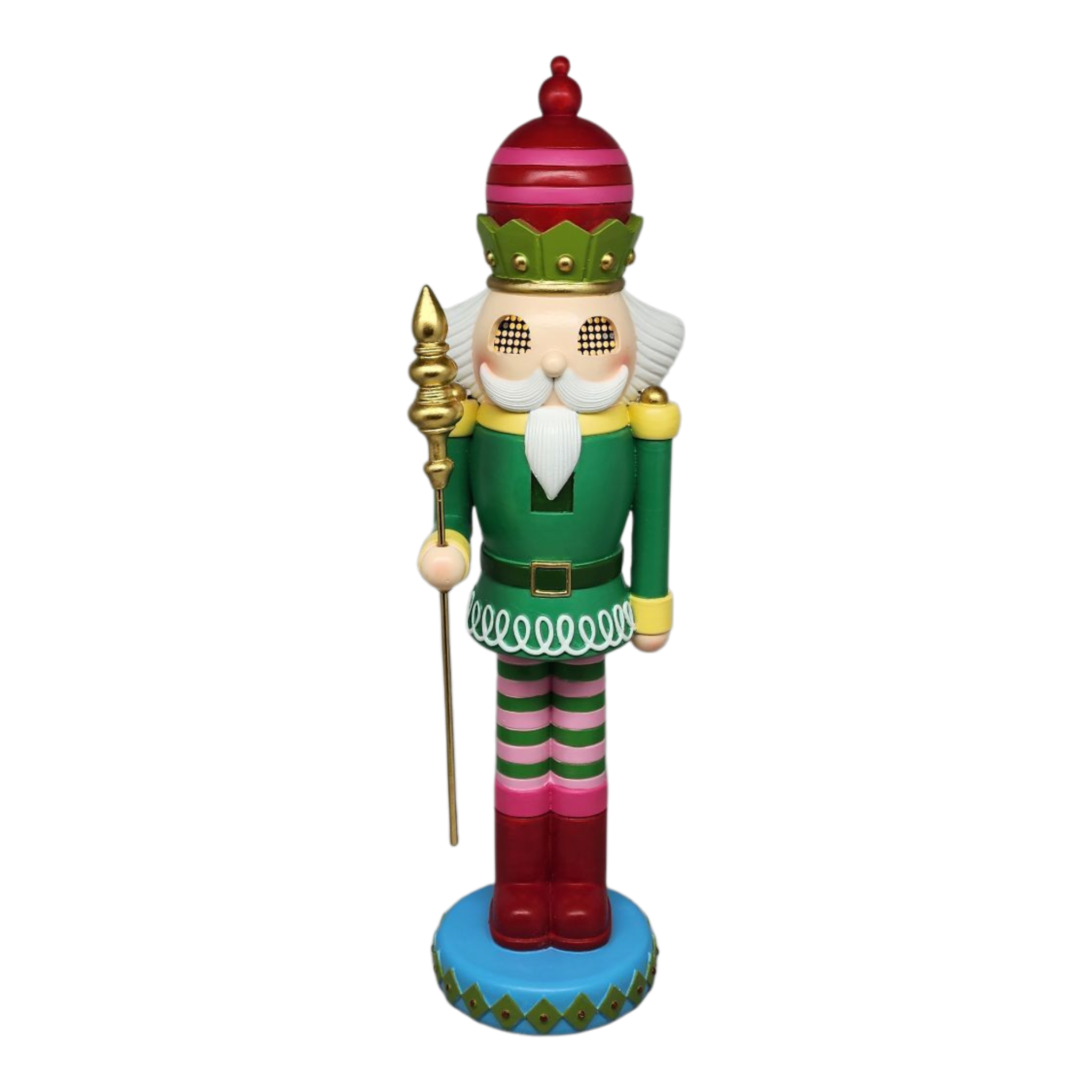 Resin Nutcracker with Moving Digital Eyes - 19 Inch