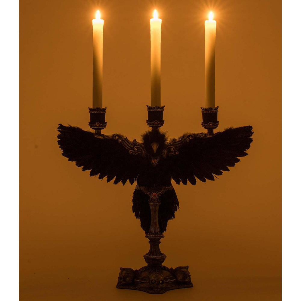 Macabre Crow Candelabra by Katherine's Collection