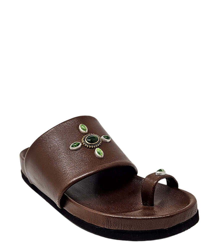 Tyche Chocolate Toe Ring Sandal