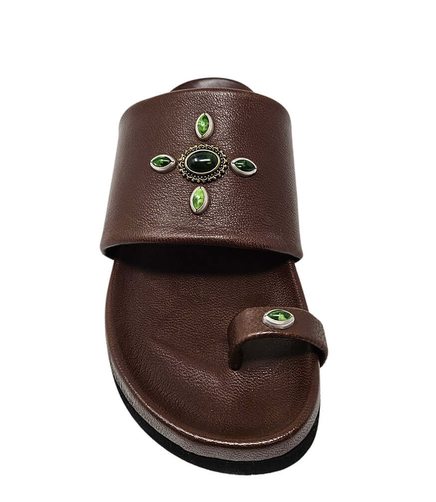 Tyche Chocolate Toe Ring Sandal