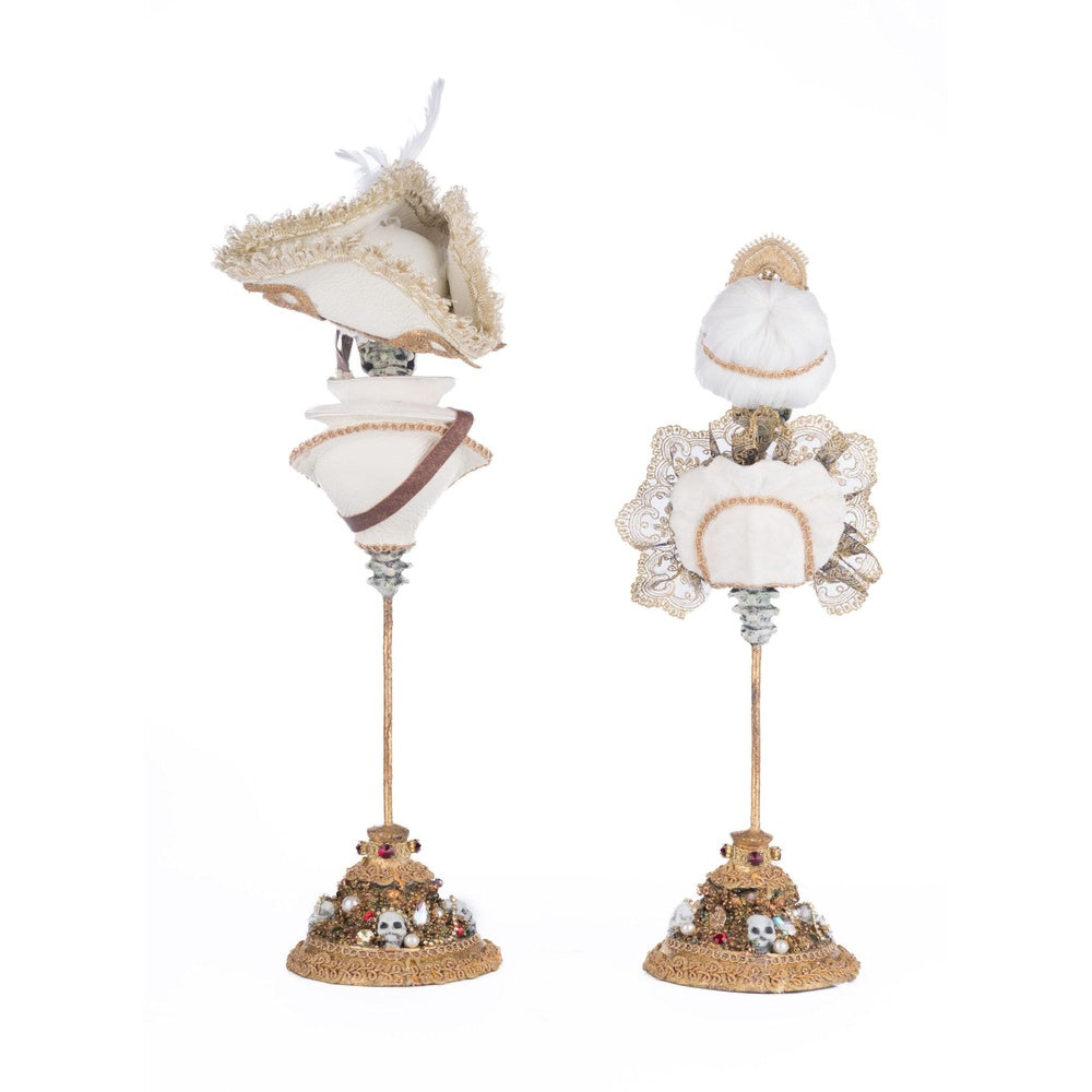 Male and Female Skeleton Bust Tabletop Assortment of 2 by Katherine's Collection
