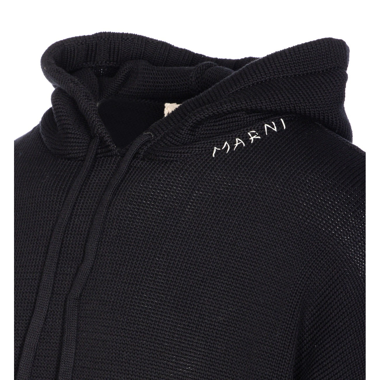 Marni Men Marni Symbol Embroidered Logo Hooded Sweater