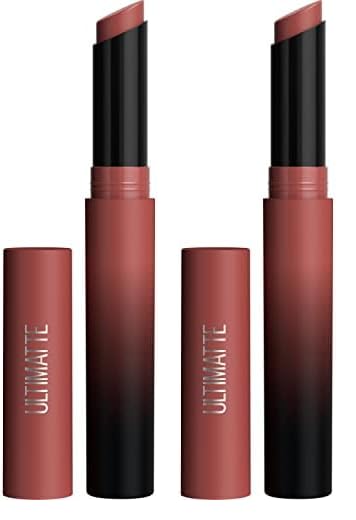 Maybelline Color Sensational Ultimatte Matte Lipstick, Non-Drying, Intense Color Pigment, More Berry, Warm Berry Purple, 1 Count