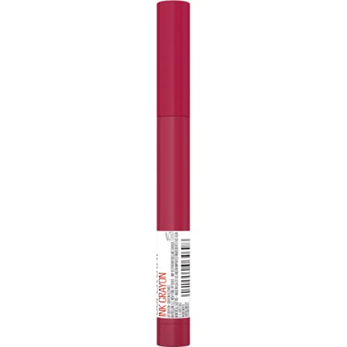 Maybelline Super Stay Ink Crayon Lipstick Makeup, Precision Tip Matte Lip Crayon with Built-in Sharpener, Longwear Up To 8Hrs, Lead The Way, Pink Beige, 1 Count