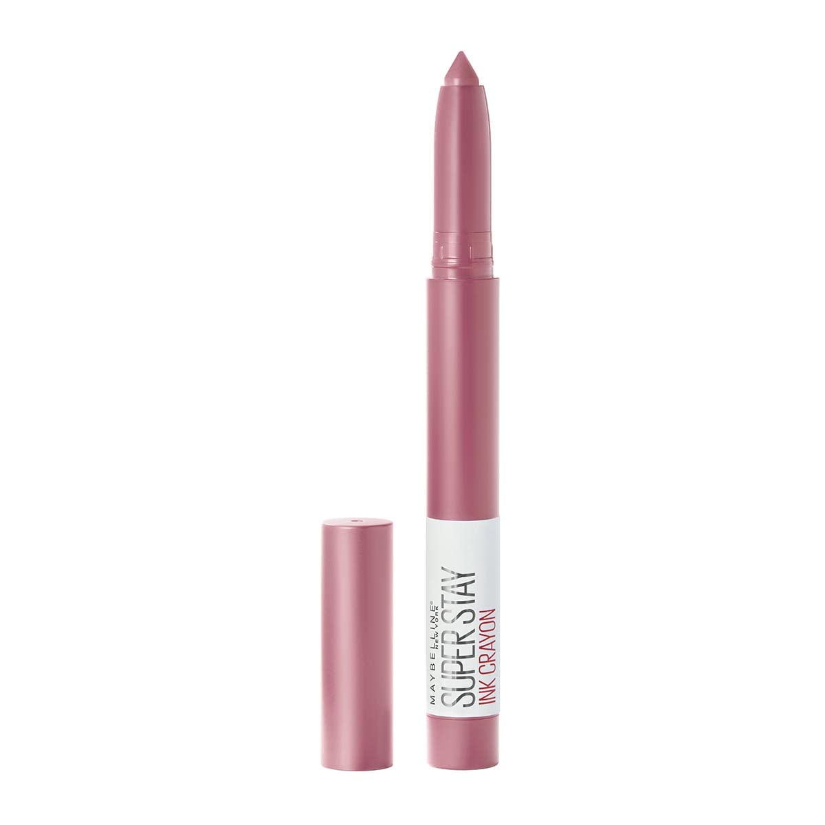 Maybelline Super Stay Ink Crayon Lipstick Makeup, Precision Tip Matte Lip Crayon with Built-in Sharpener, Longwear Up To 8Hrs, Lead The Way, Pink Beige, 1 Count