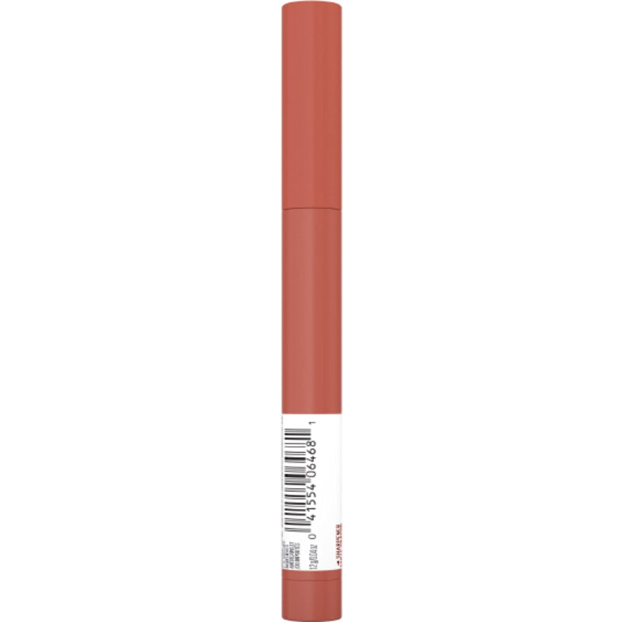 Maybelline Super Stay Ink Crayon Lipstick Makeup, Precision Tip Matte Lip Crayon with Built-in Sharpener, Longwear Up To 8Hrs, Lead The Way, Pink Beige, 1 Count