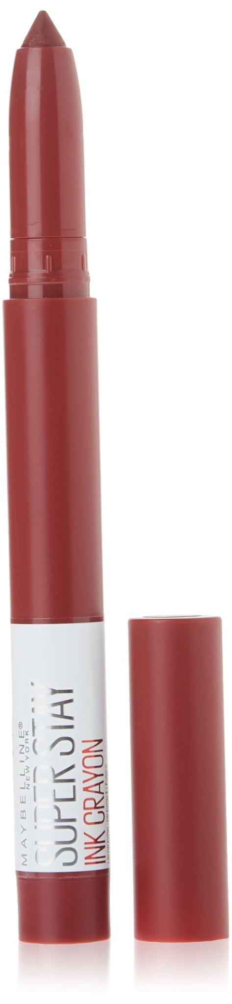 Maybelline Super Stay Ink Crayon Lipstick Makeup, Precision Tip Matte Lip Crayon with Built-in Sharpener, Longwear Up To 8Hrs, Lead The Way, Pink Beige, 1 Count